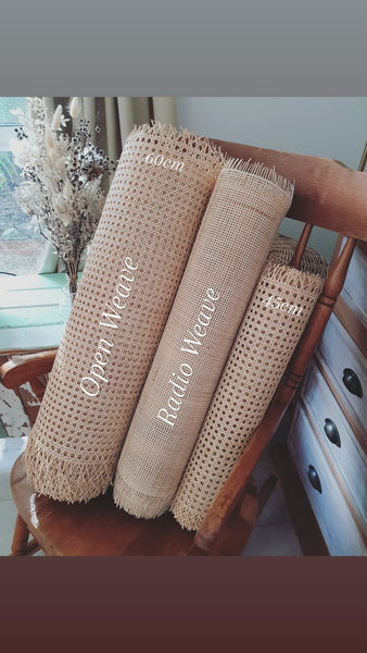 Rattan mesh webbing sheet panel - 60cm width x chosen length