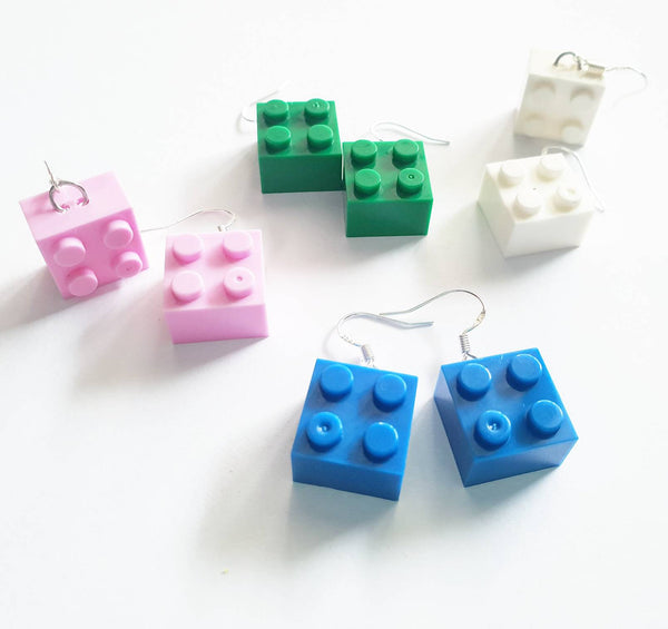 Building block Jewelry Earrings Necklace Keychain Collar Pins Charm Car Bracelet Anklet Keyring Choker Jewellery Alternative Quirky Alt